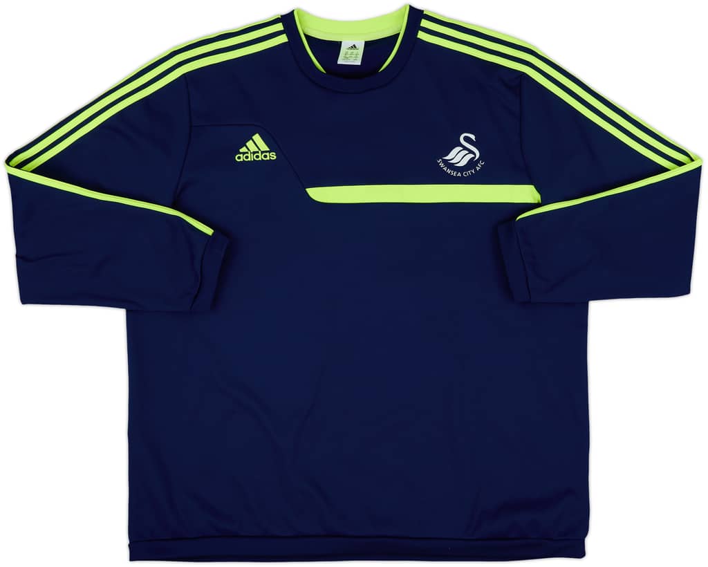 2013-14 Swansea adidas Sweat Top - 8/10 - (XXL)