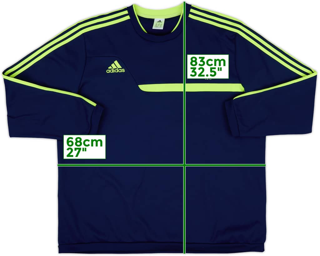 2013-14 Swansea adidas Sweat Top - 8/10 - (XXL)