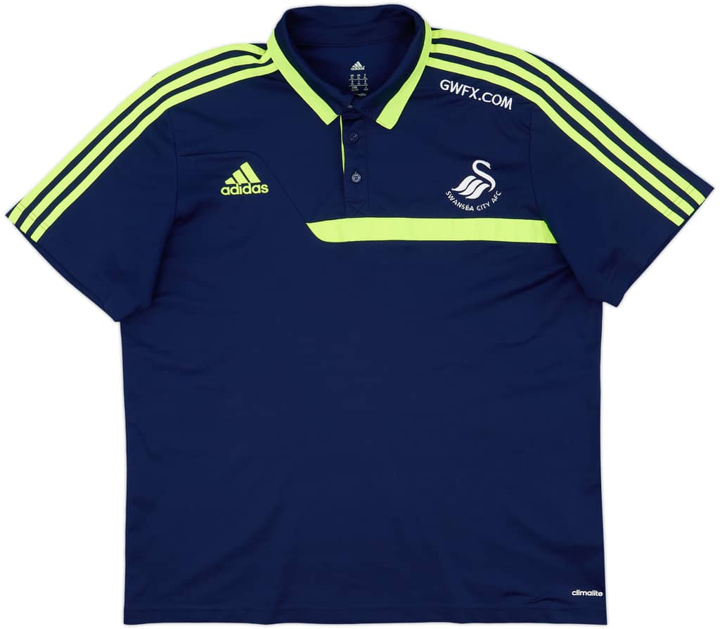 2013-14 Swansea adidas Polo Shirt - 9/10 - (XL)