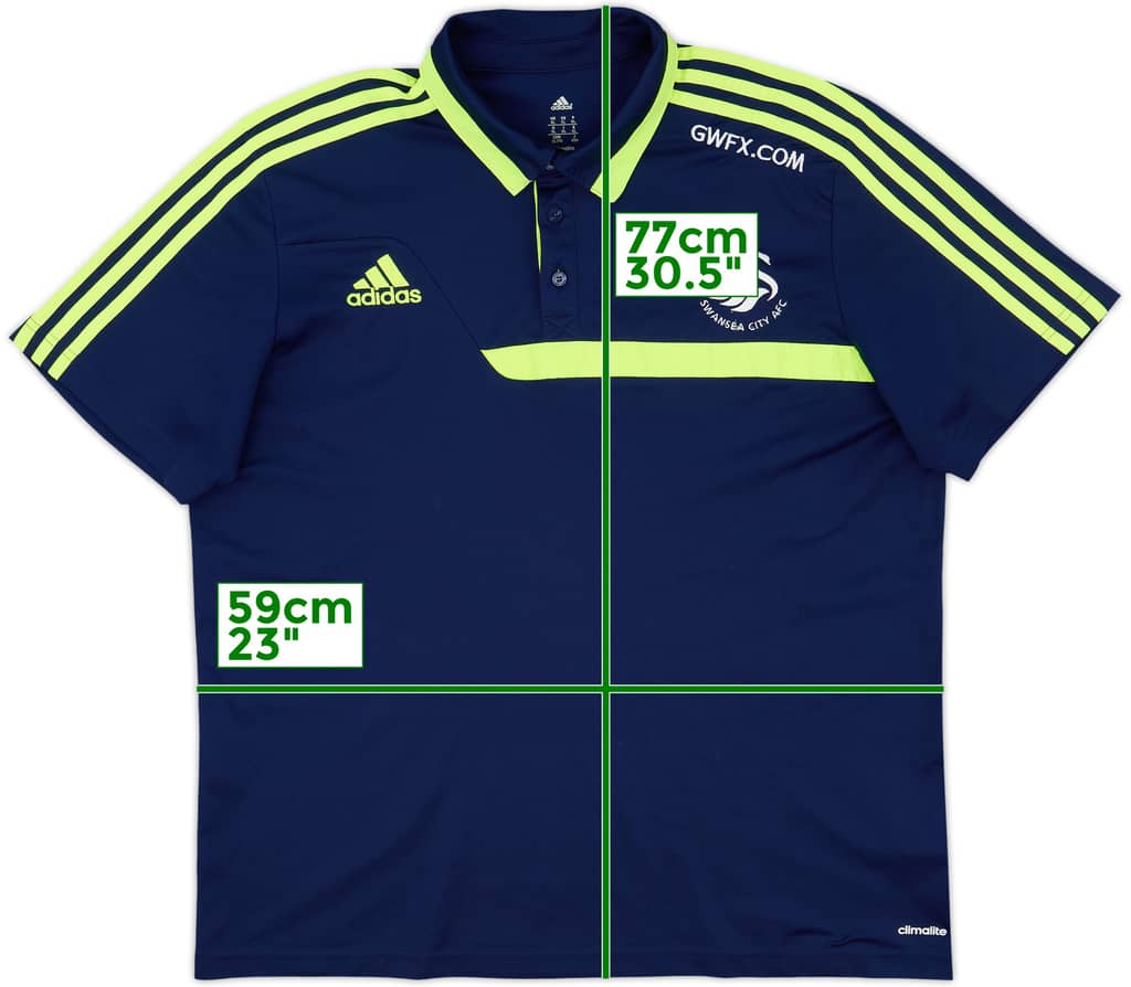 2013-14 Swansea adidas Polo Shirt - 9/10 - (XL)