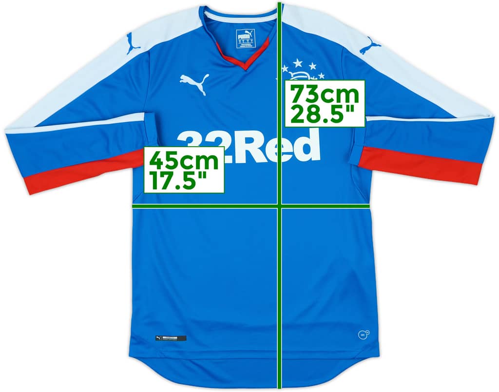 2015-16 Rangers Home L/S Shirt - 10/10 - (S)