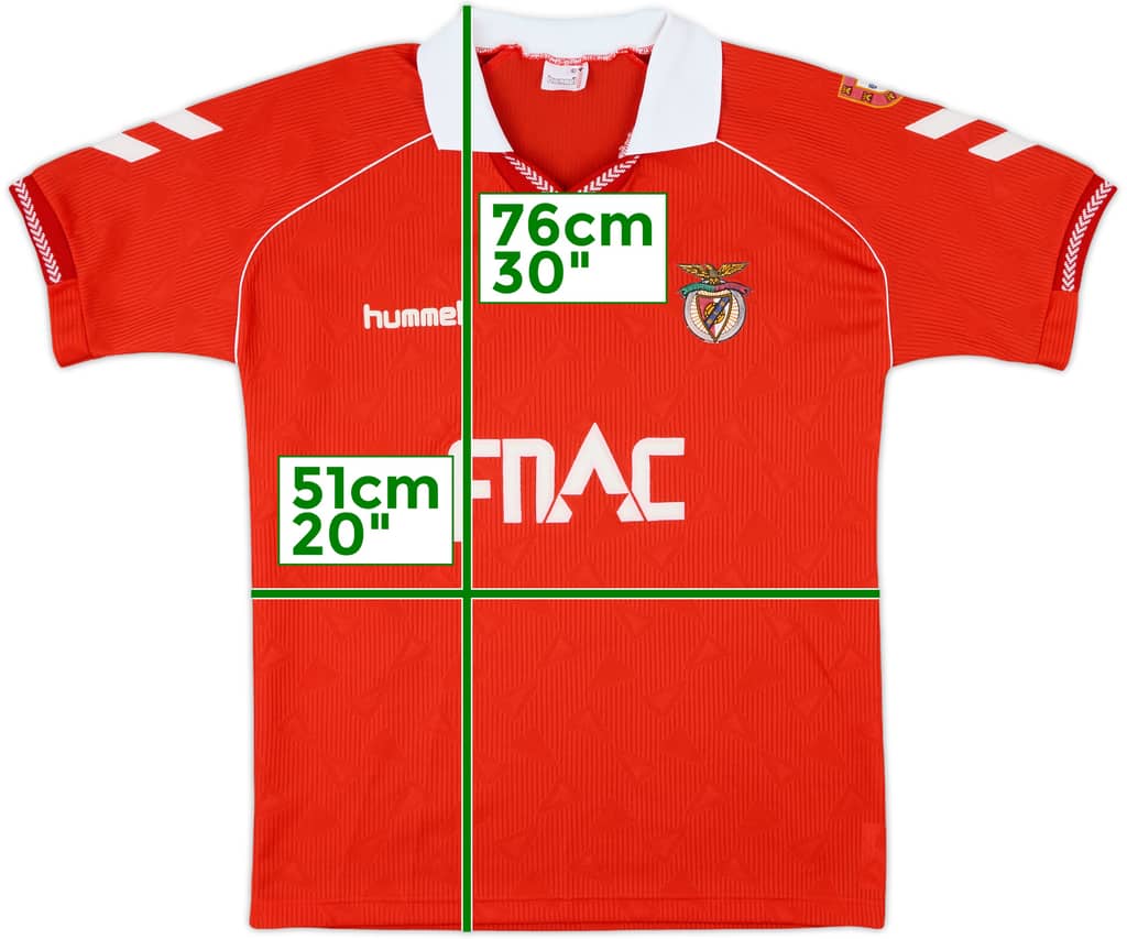 1991-92 Benfica Home Shirt - 10/10 - (L)
