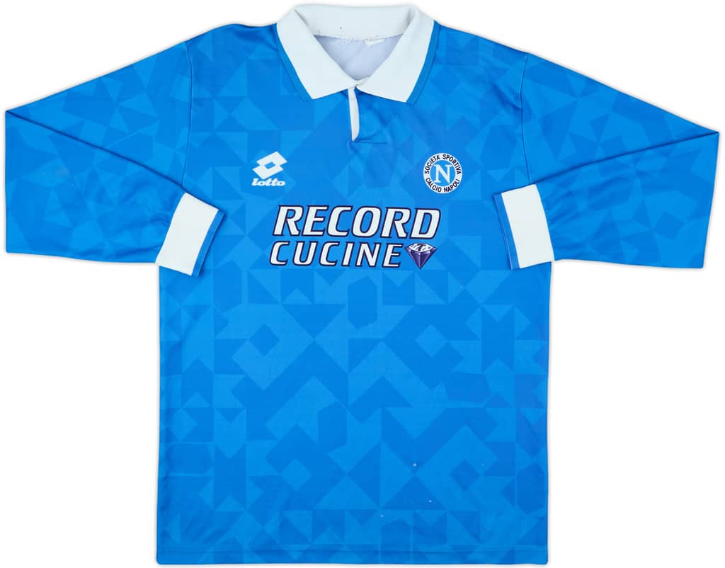 1994-96 Napoli Home L/S Shirt - 6/10 - (L)