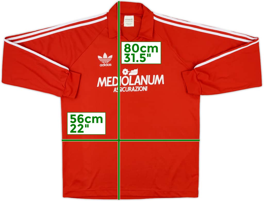1990-91 AC Milan adidas Training L/S Shirt - 7/10 - (XL)