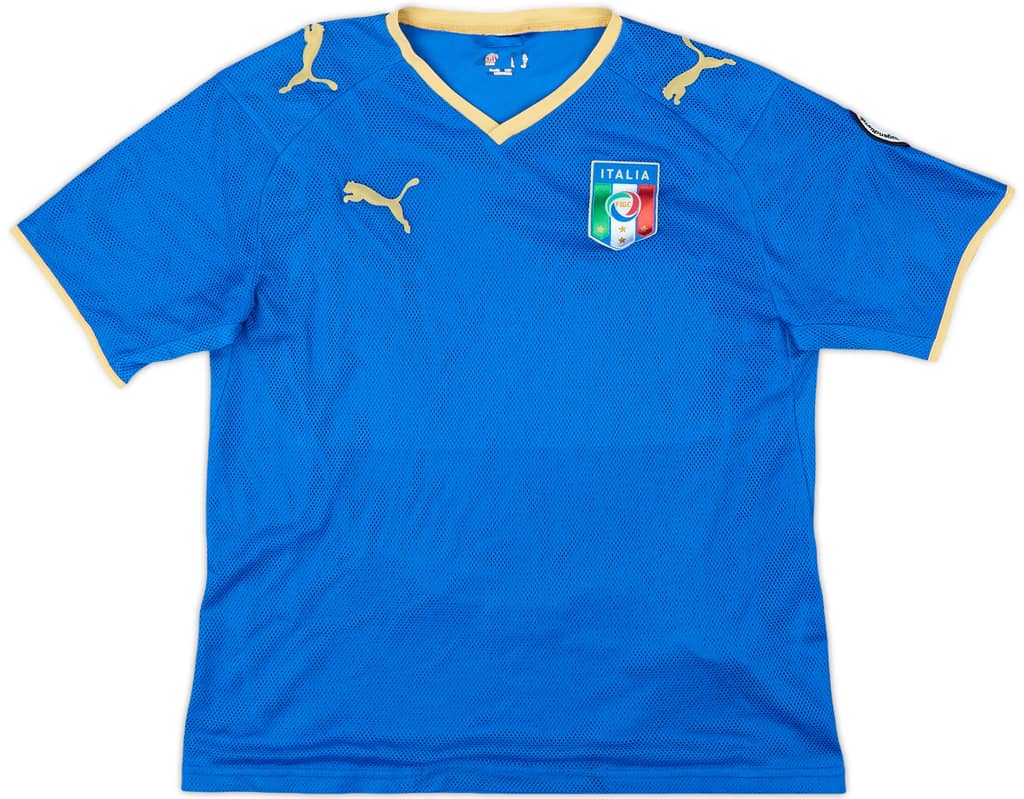 2007-08 Italy Home Shirt - 7/10 - (L.Boys)
