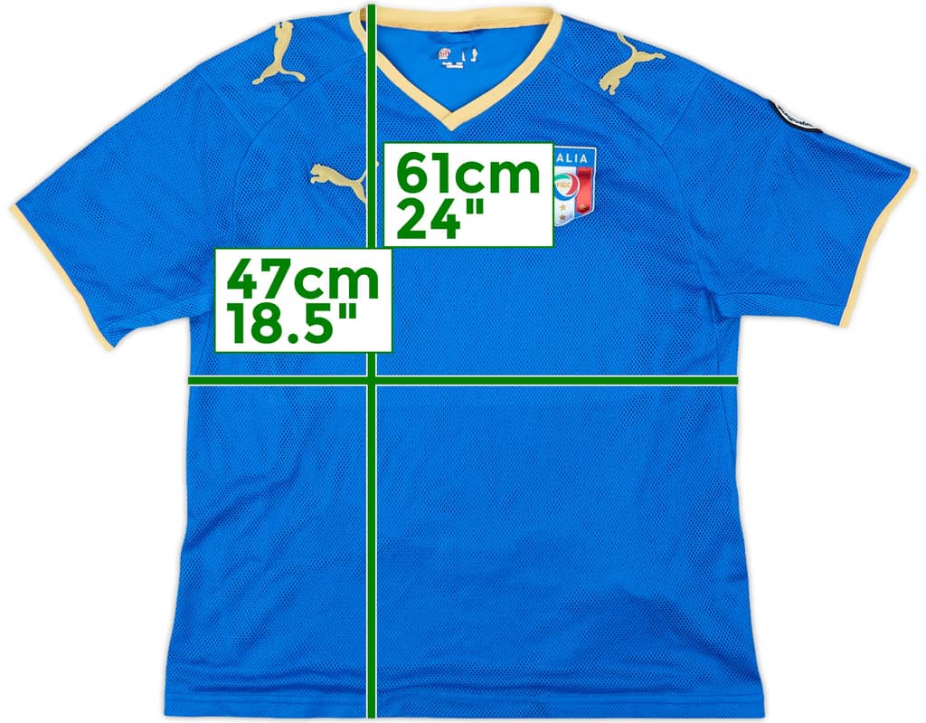 2007-08 Italy Home Shirt - 7/10 - (L.Boys)