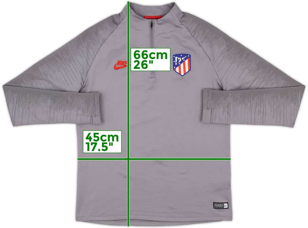 2019-20 Atletico Madrid Nike 1/4 Zip Training Top - 8/10 - (XL.Boys)