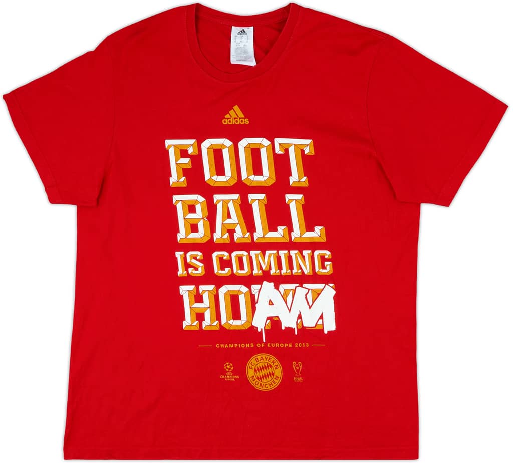2013 Bayern Munich adidas 'Football is Coming Hoam' Graphic Tee - 7/10 - (XL)