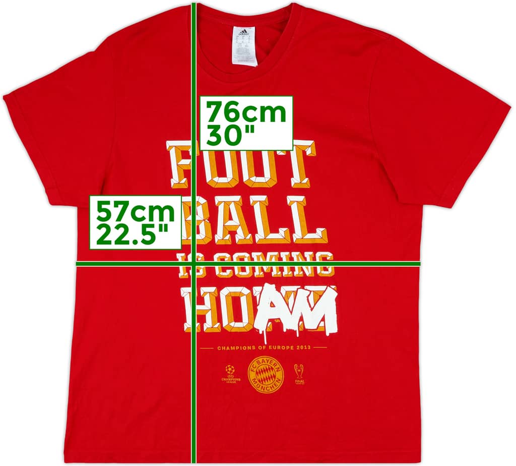 2013 Bayern Munich adidas 'Football is Coming Hoam' Graphic Tee - 7/10 - (XL)