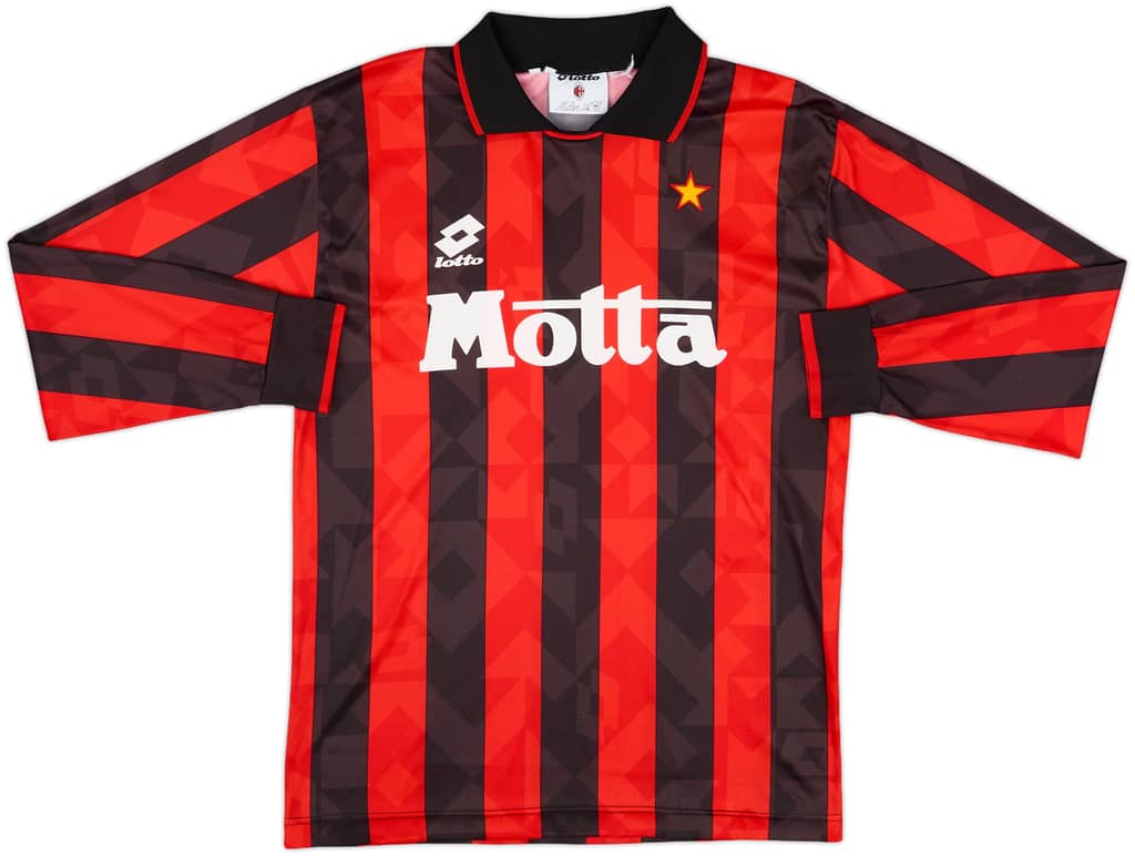 1993-94 AC Milan Home L/S Shirt - 9/10 - (M)