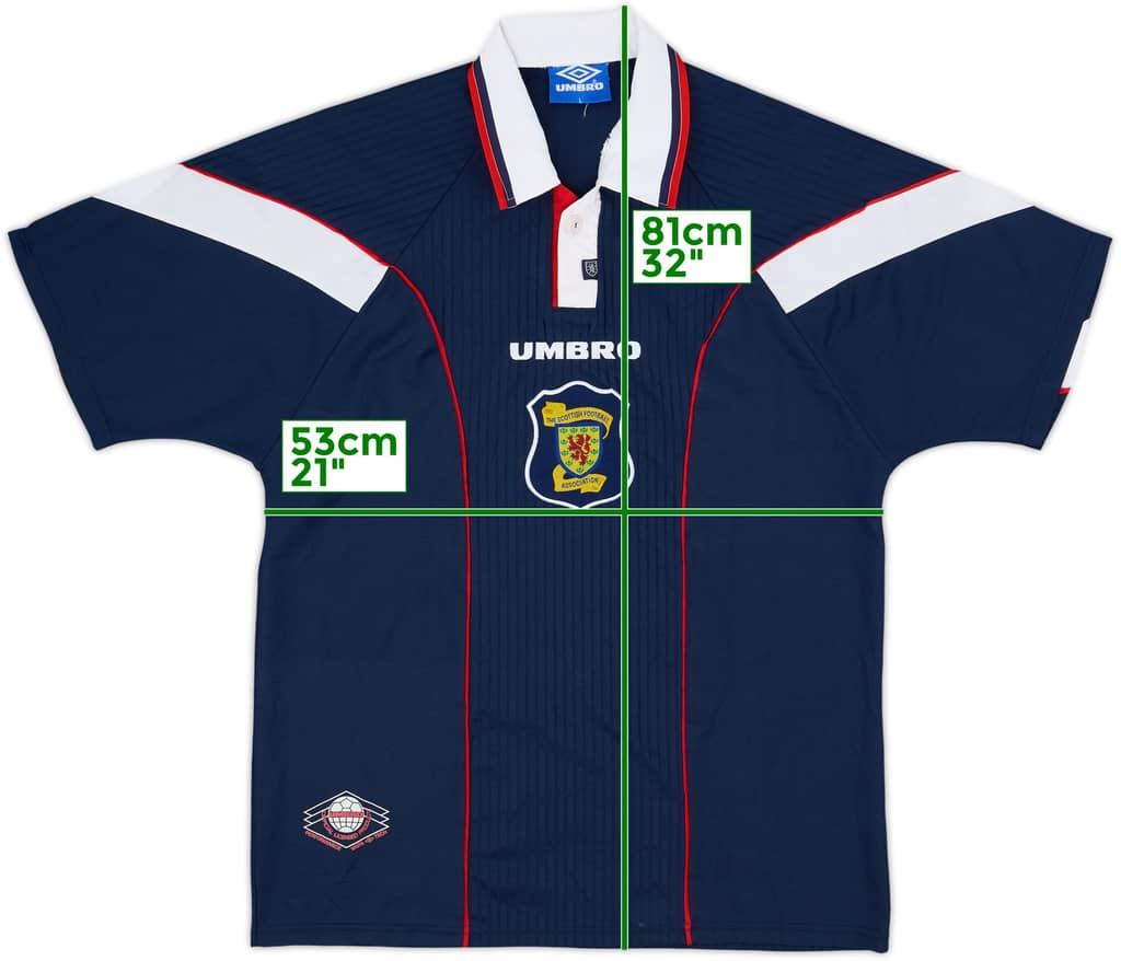 1996-98 Scotland Home Shirt - 8/10 - (L)