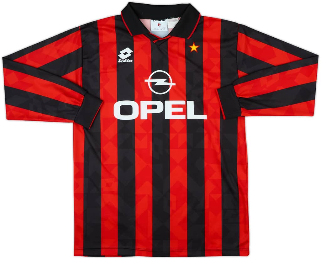 1994-95 AC Milan Home L/S Shirt - 9/10 - (L)
