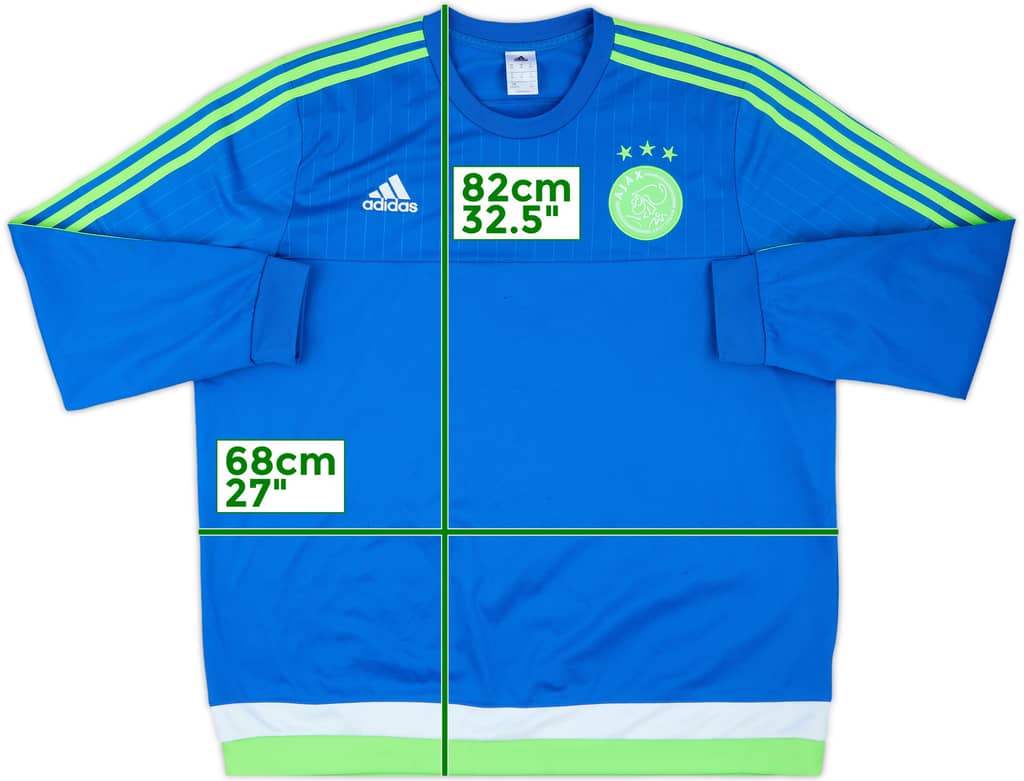 2015-16 Ajax adidas Sweat Top - 7/10 - (XXL)