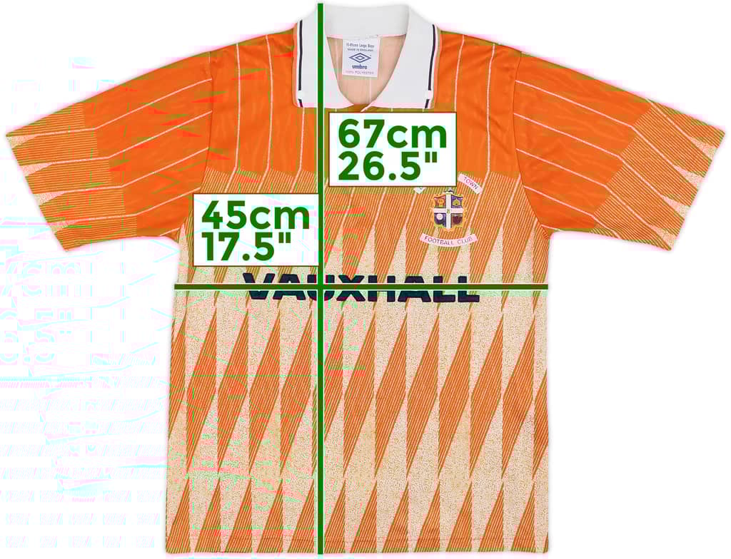 1990-91 Luton Town Away Shirt - 9/10 - (L.Boys)