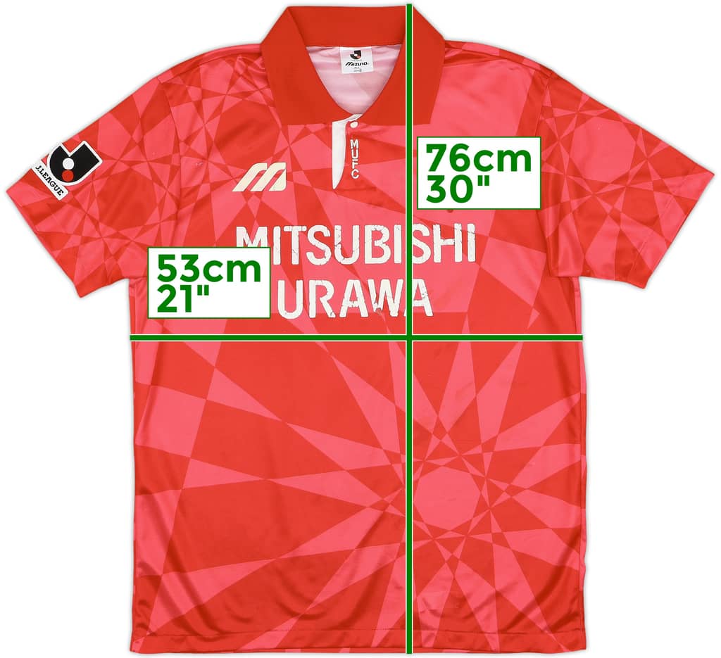 1993-94 Urawa Red Diamonds Home Shirt - 6/10 - (L)