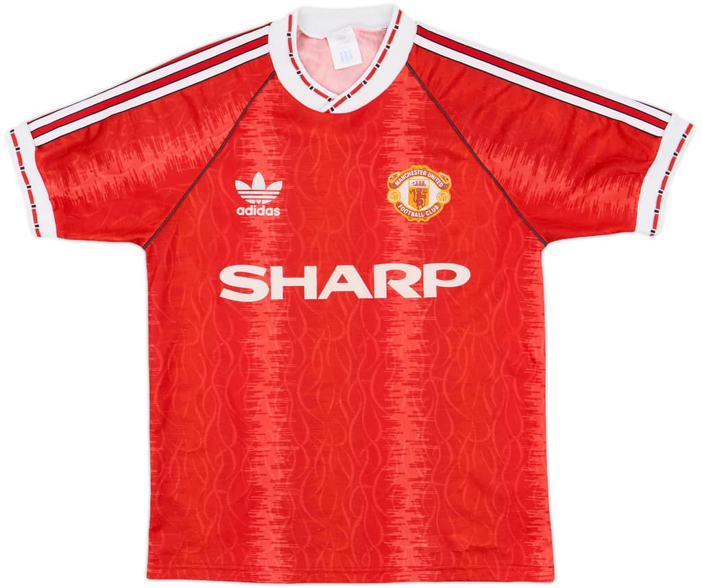 1990-92 Manchester United Home Shirt - 8/10 - (S)