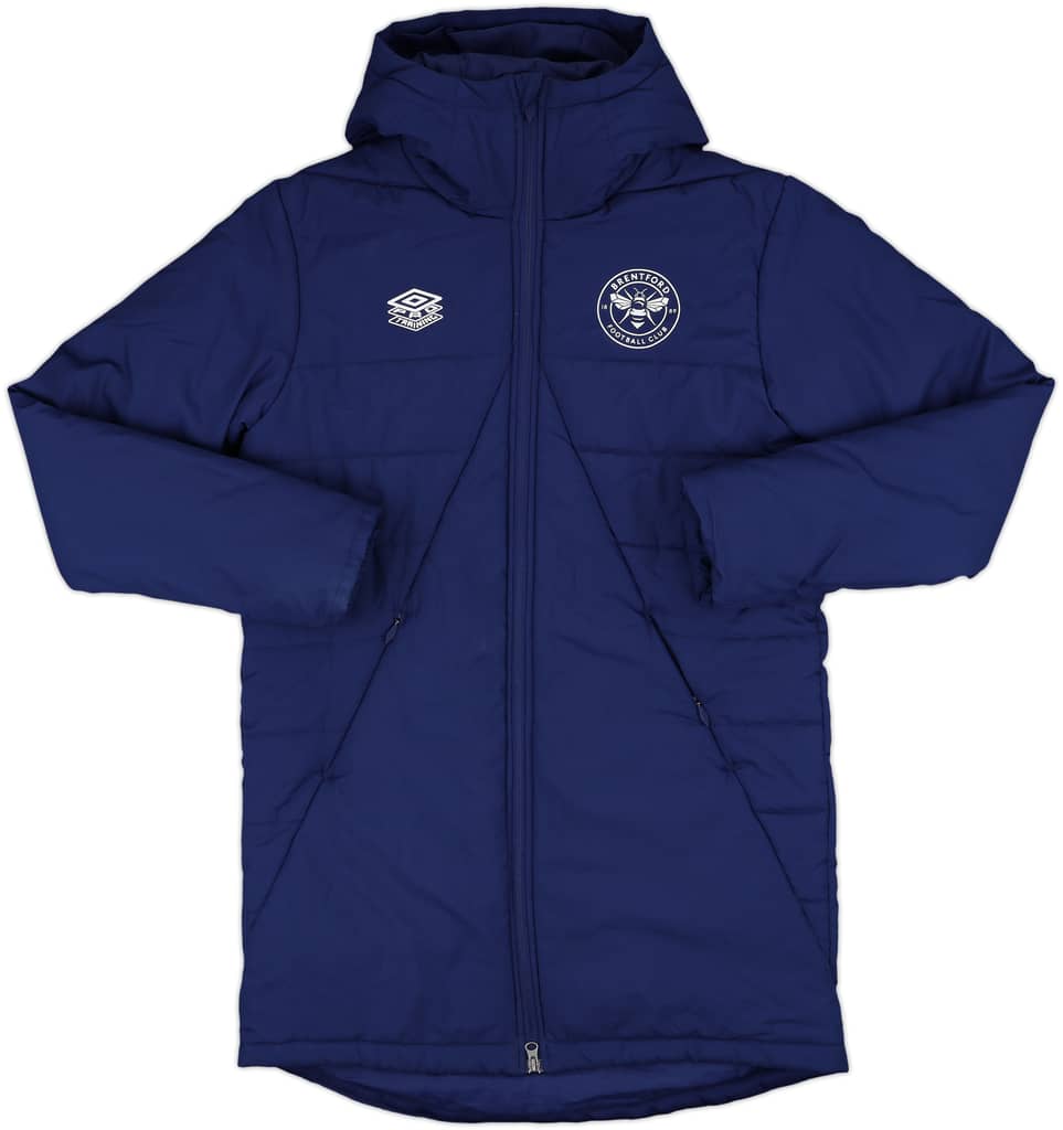 2021-22 Brentford Umbro Hooded Padded Bench Coat - 8/10 - (M)