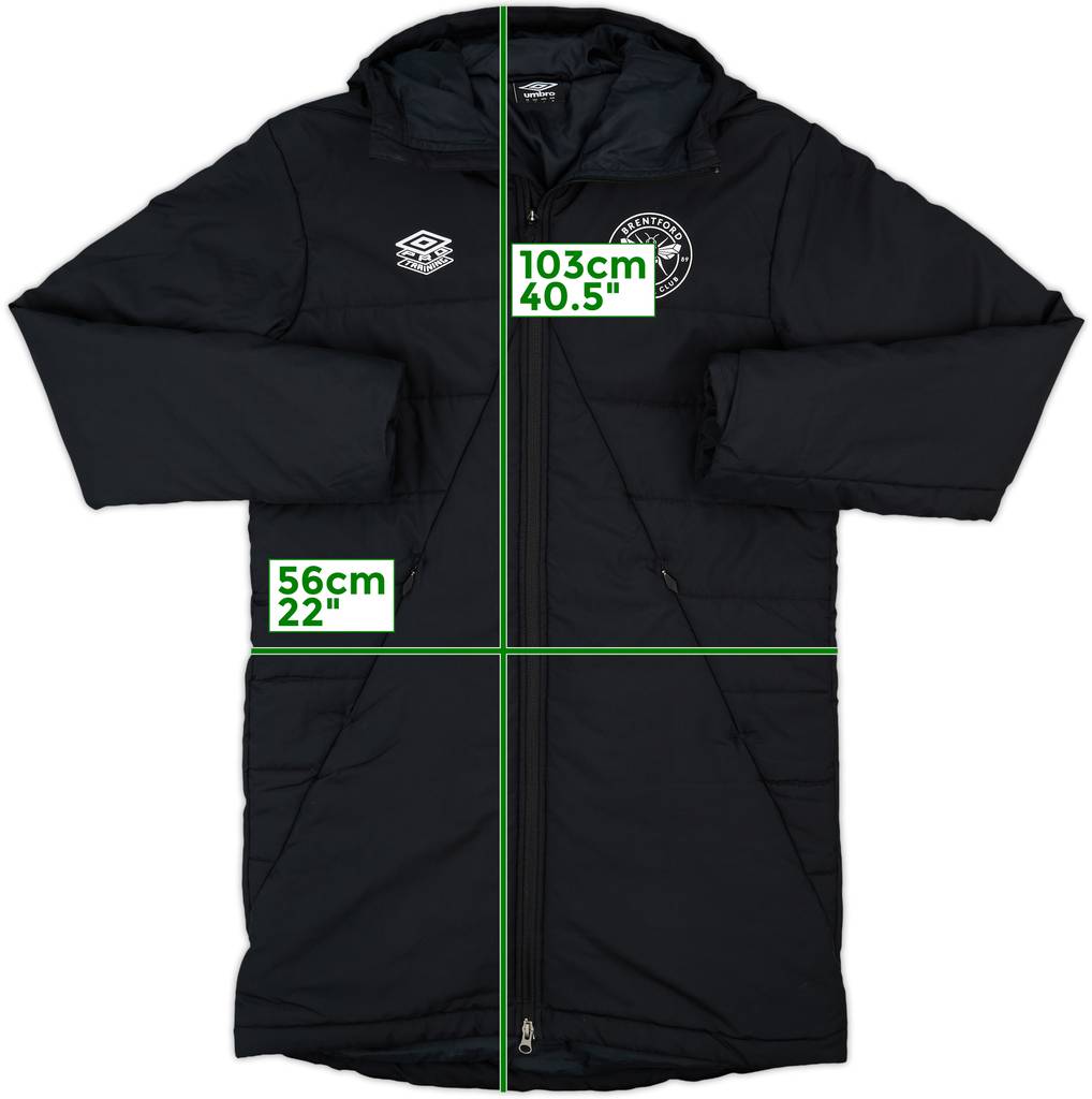 2020-21 Brentford Umbro Hooded Bench Coat - 10/10 - (M)