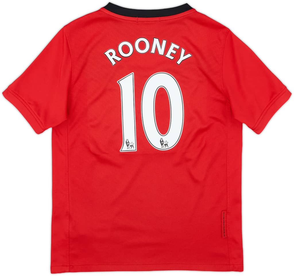 2009-10 Manchester United Home Shirt Rooney #10 - 8/10 - (S.Boys)