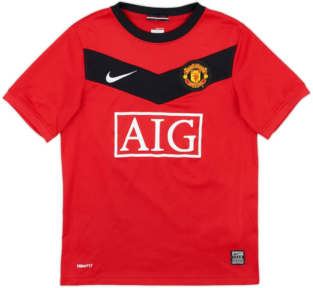 2009-10 Manchester United Home Shirt Rooney #10 - 8/10 - (S.Boys)
