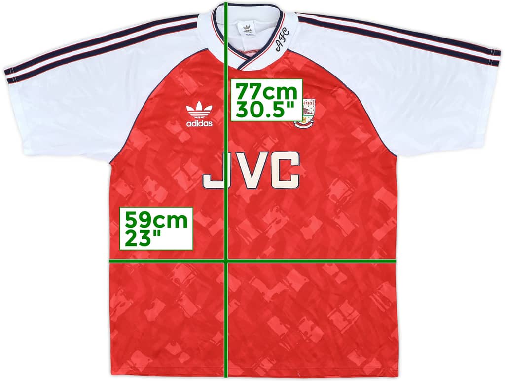 1990-92 Arsenal Home Shirt - 8/10 - (L)