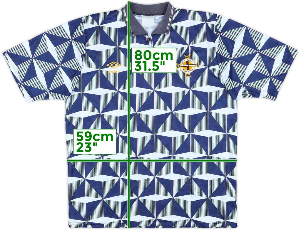 1990-92 Northern Ireland Away Shirt - 7/10 - (L)