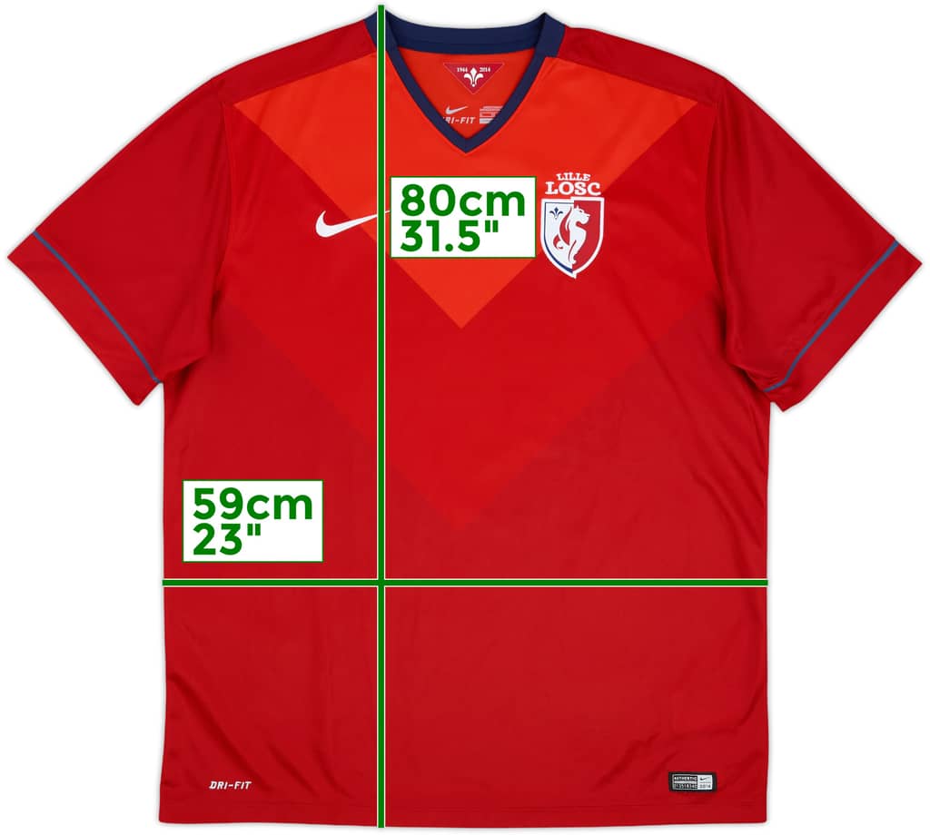 2014-15 Lille Home Shirt - 7/10 - (XL)