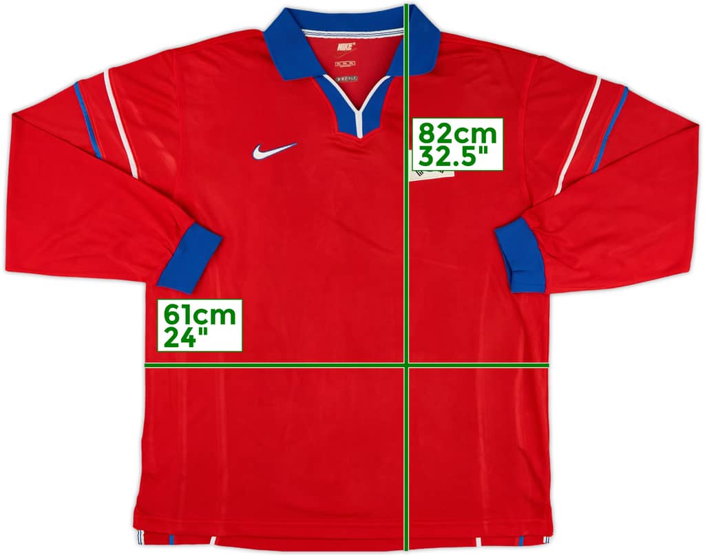 1998-01 South Korea Player Issue Home L/S Shirt - 8/10 - (XXL)