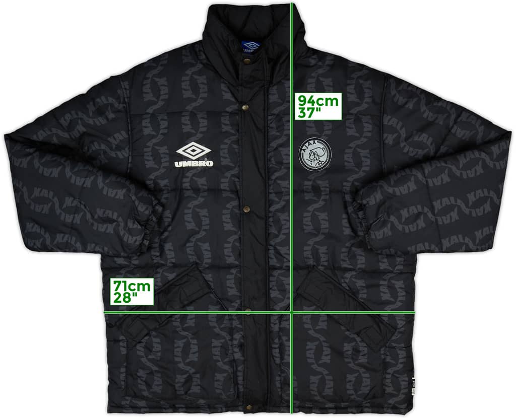 1998-99 Ajax Umbro Padded Bench Coat - 8/10 - (XL)