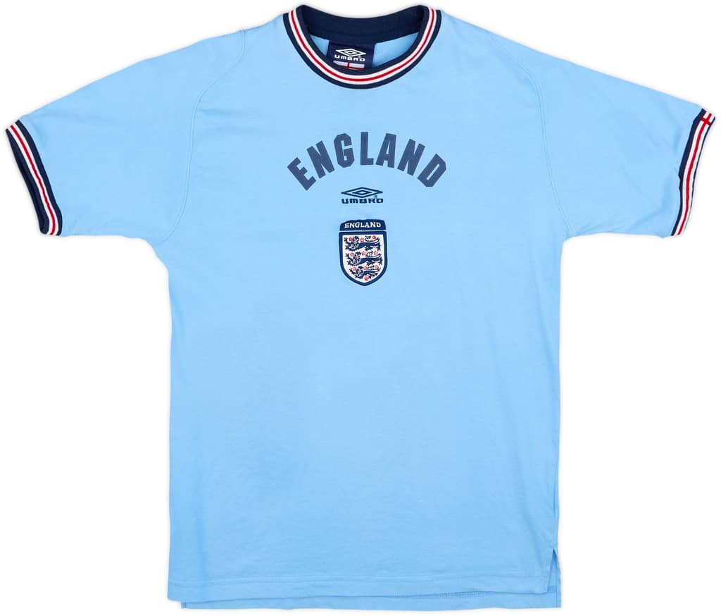 Camiseta de algodón de England Umbro 2002-03 - 8/10 - (L. Niños)