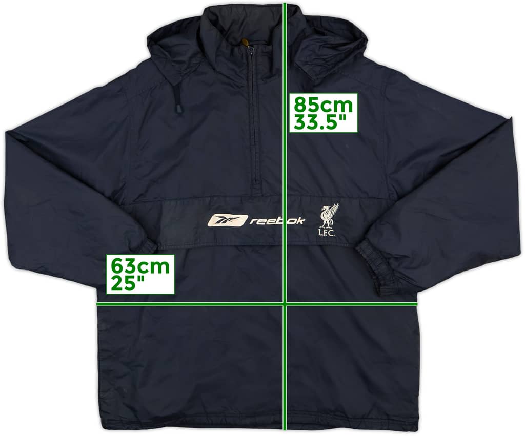 2002-04 Liverpool Reebok 1/2 Zip Rain Jacket - 6/10 - (L)