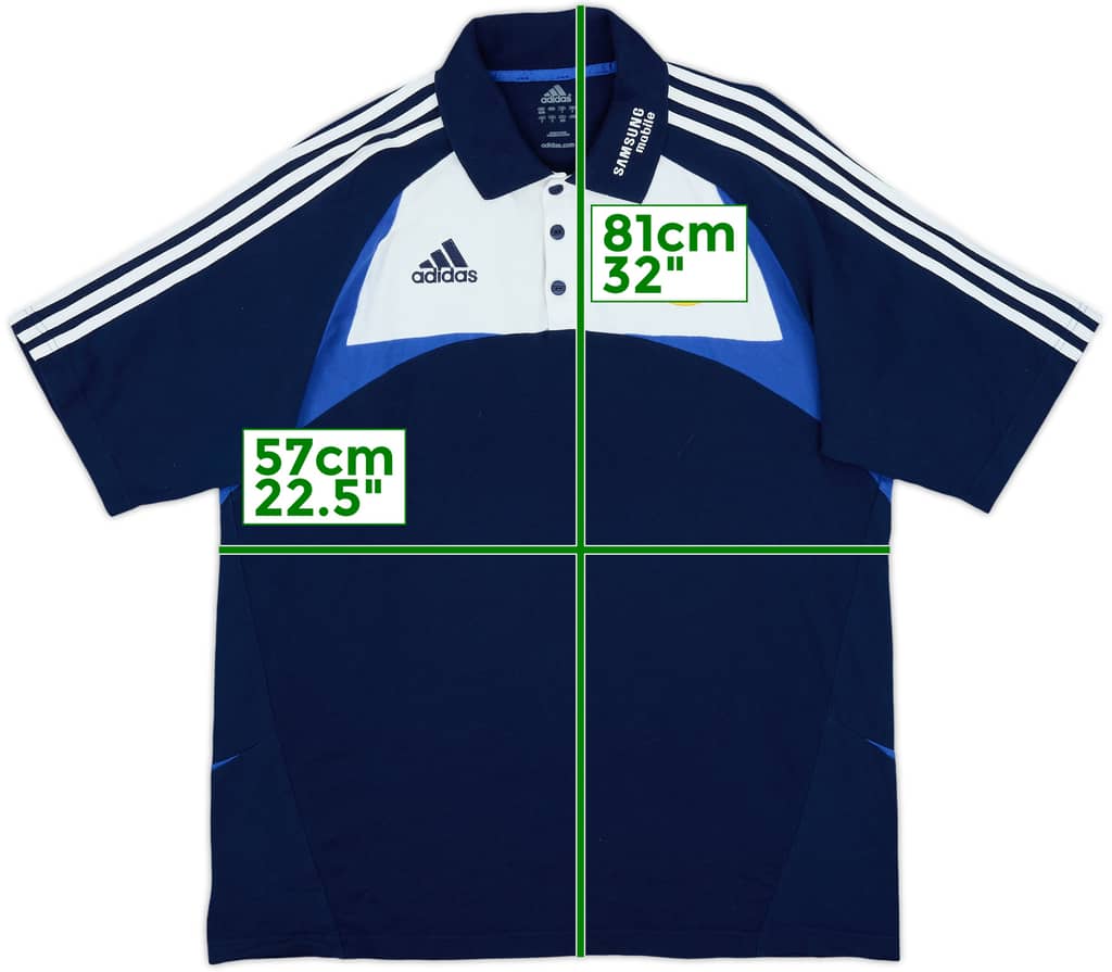 2007-08 Chelsea adidas Polo Shirt - 9/10 - (XL)