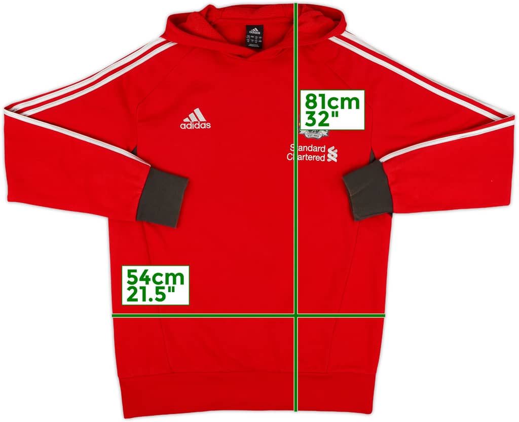 2011-12 Liverpool adidas Hooded Sweat Top - 10/10 - (L)