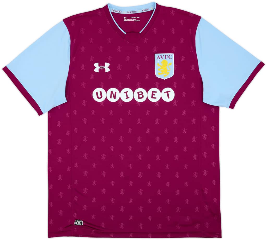 2017-18 Aston Villa Home Shirt - 9/10 - (XXL)