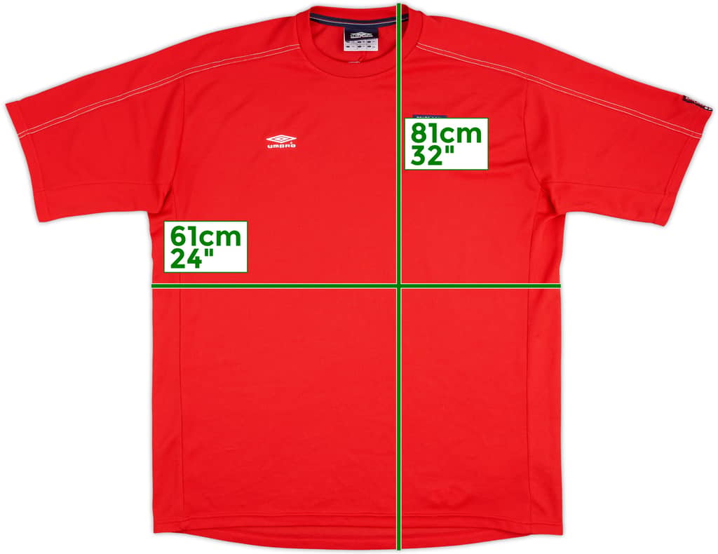 2002-04 England Umbro Training Shirt - 6/10 - (XXL)