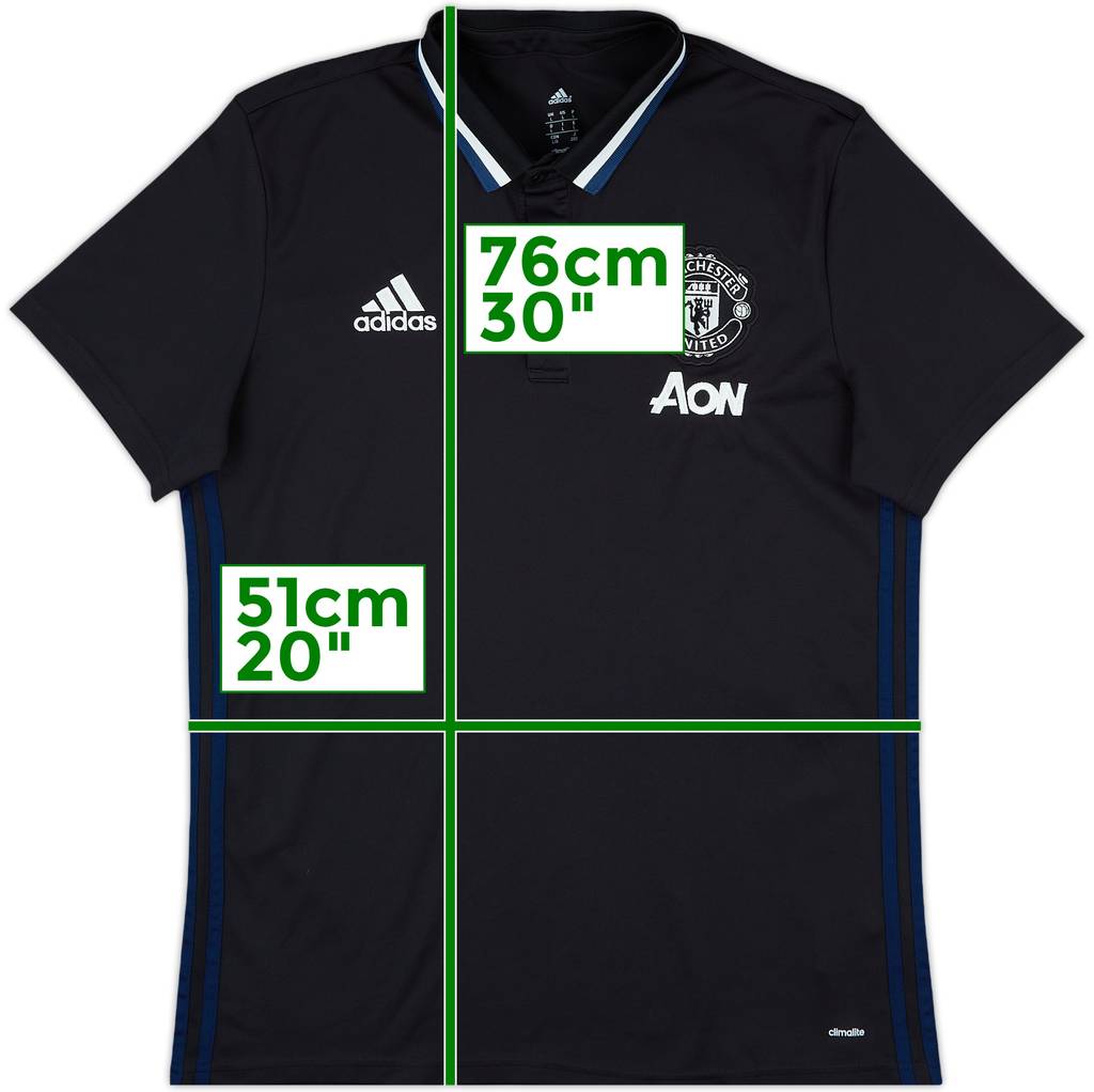 2016-17 Manchester United adidas Polo Shirt - 10/10 - (L)