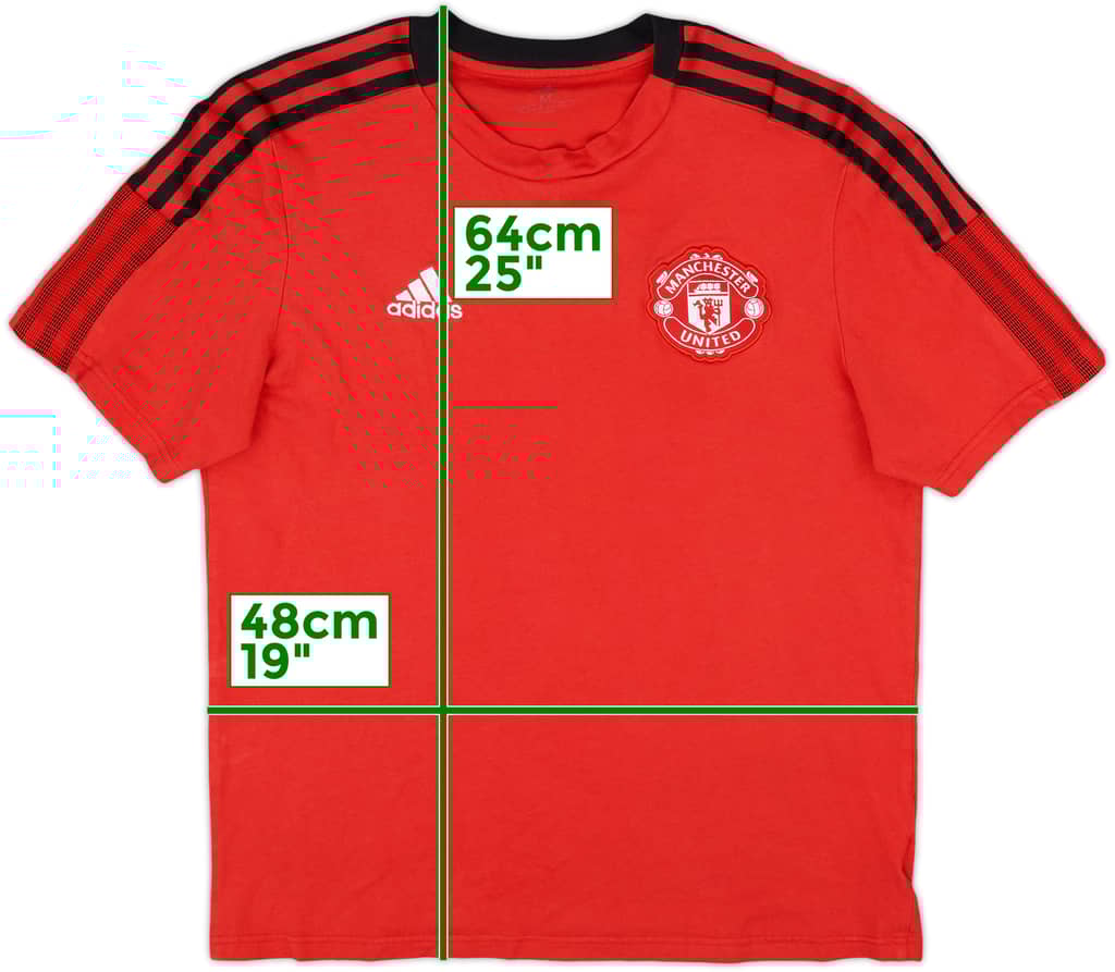 2021-22 Manchester United adidas Cotton Tee - 8/10 - (M)