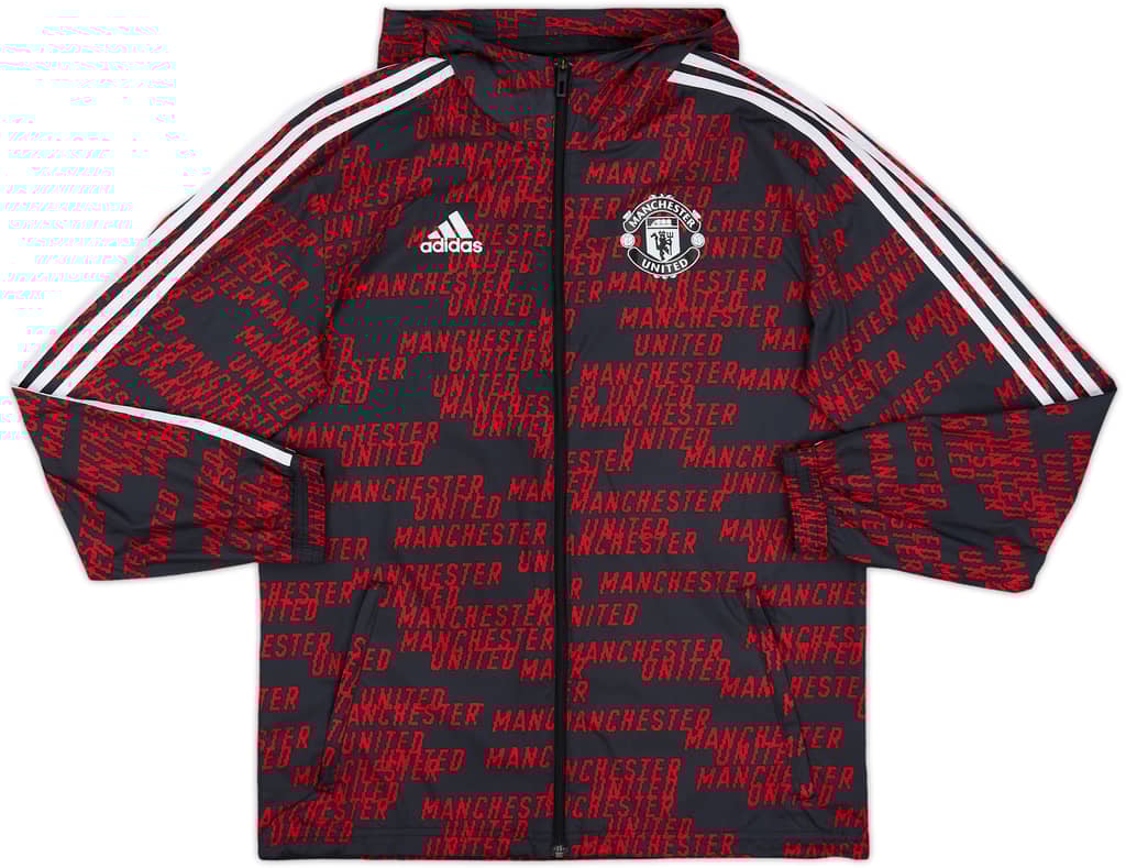2018-19 Manchester United adidas Hooded Track Jacket - 7/10 - (S)