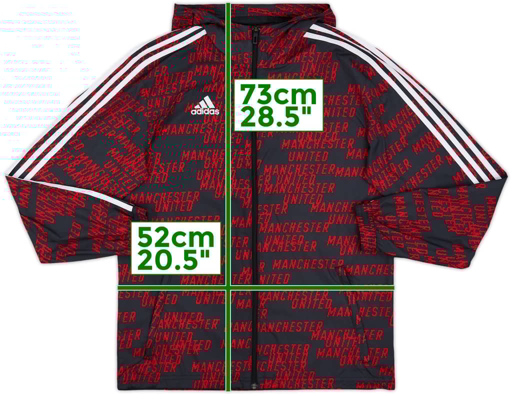 2018-19 Manchester United adidas Hooded Track Jacket - 7/10 - (S)
