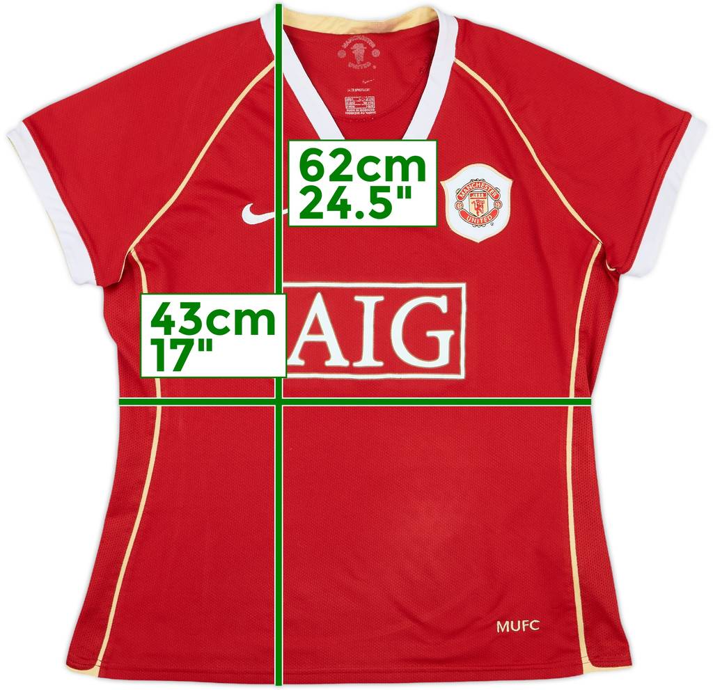 2006-07 Manchester United Home Shirt - 8/10 - (Women's L)