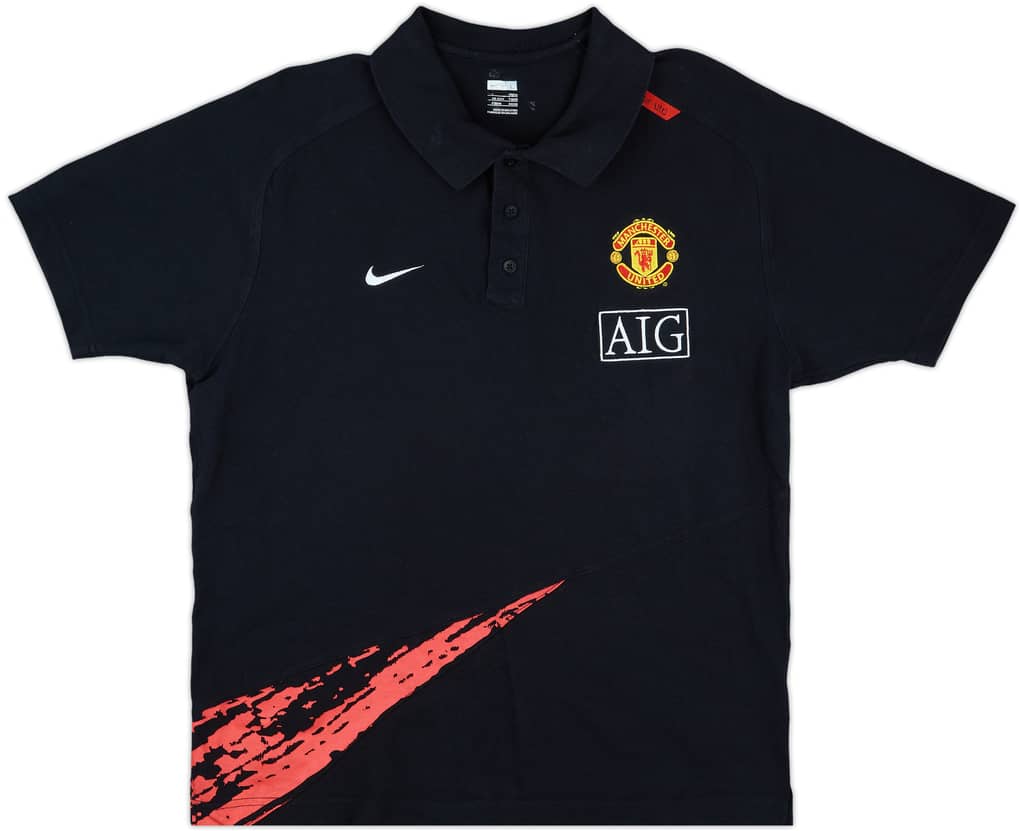 2007-08 Manchester United Nike Polo Shirt - 9/10 - (L)
