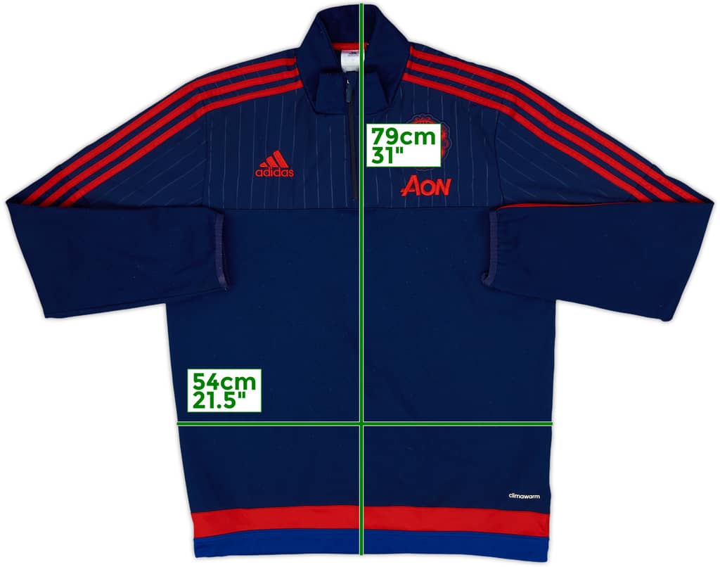 2015-16 Manchester United adidas 1/4 Zip Drill Top - 7/10 - (L)