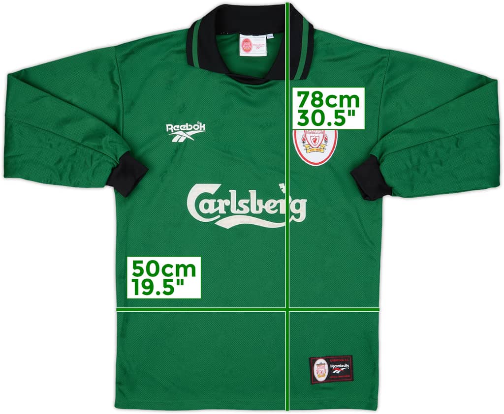 1996-97 Liverpool GK Shirt - 8/10 - (S)