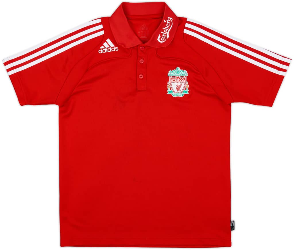 2008-09 Liverpool adidas Polo Shirt - 7/10 - (S)