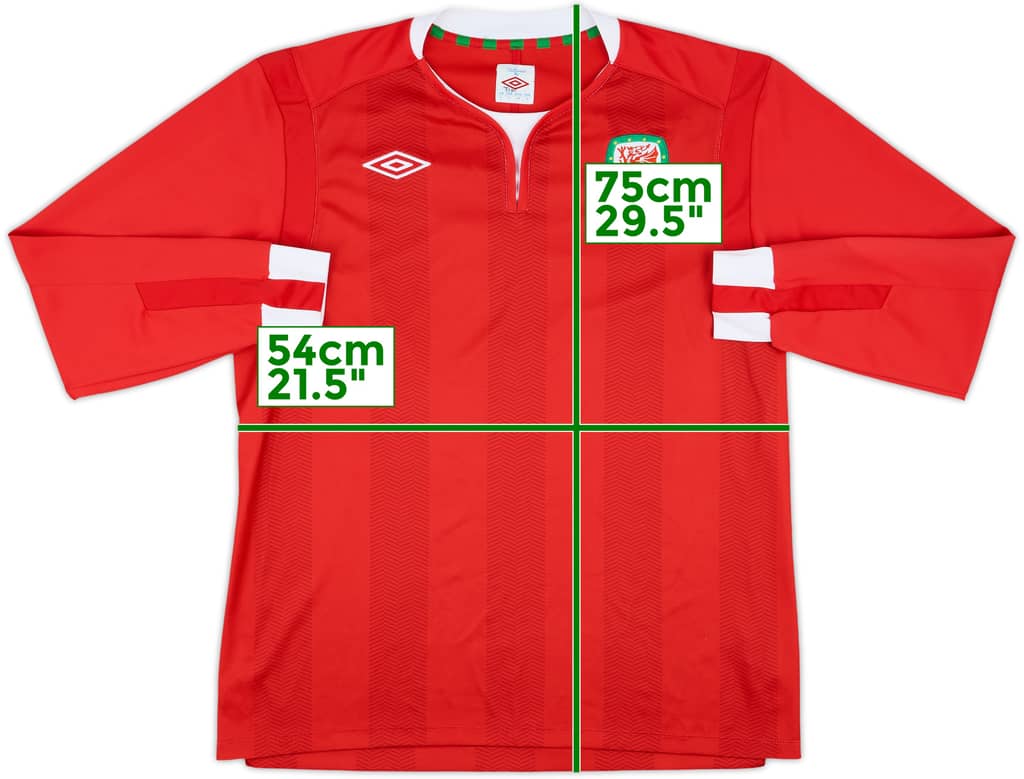 2011-12 Wales Home L/S Shirt - 9/10 - (L)