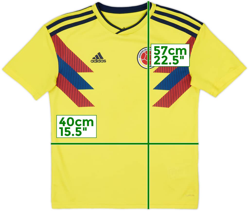 2018-19 Colombia Home Shirt - 7/10 - (M.Boys)