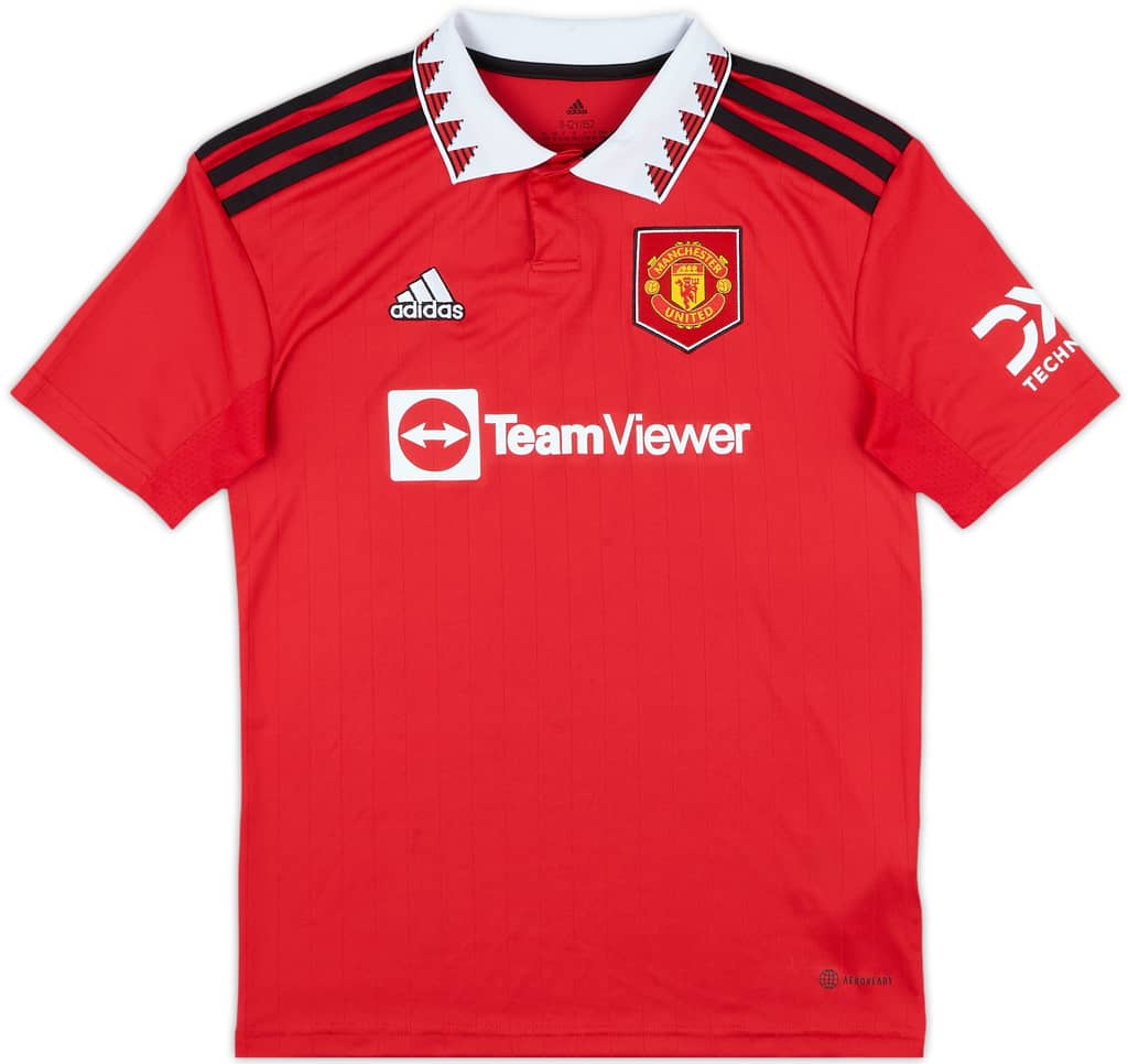 2022-23 Manchester United Home Shirt - 7/10 - (M.Boys)