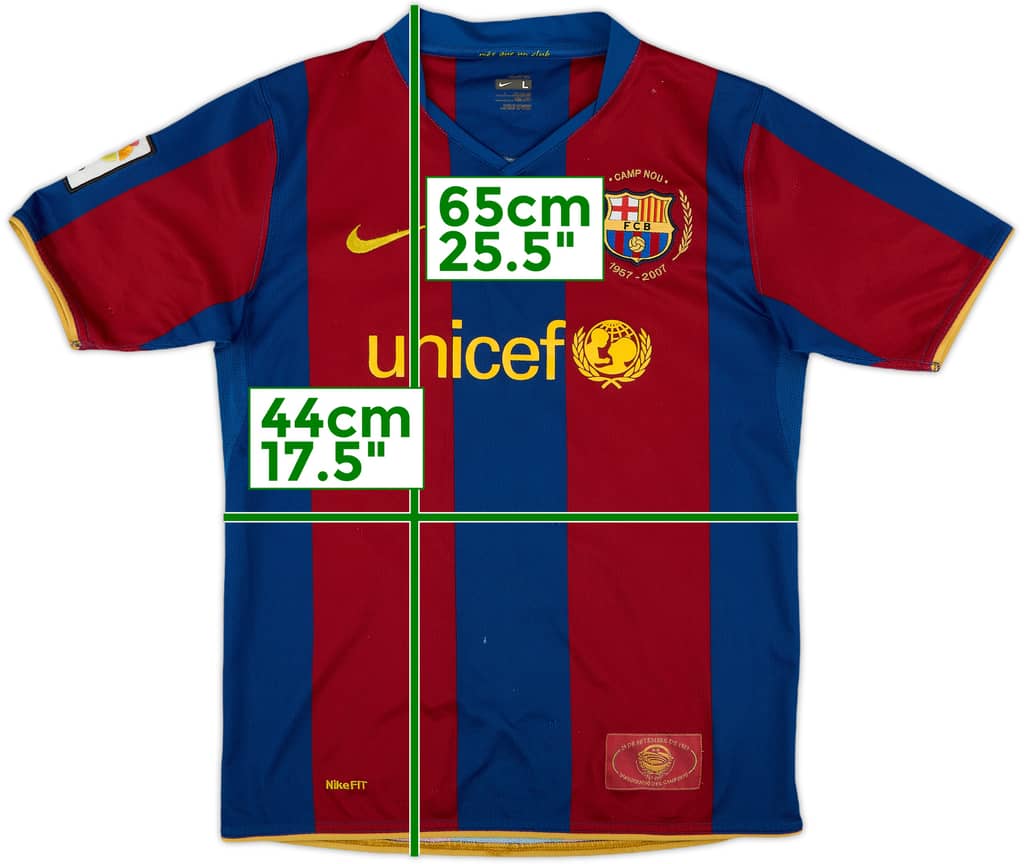 2007-08 Barcelona Home Shirt - 5/10 - (L.Boys)