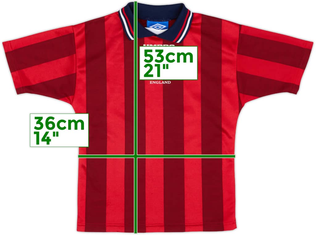 1997-99 England Away Shirt - 9/10 - (6-7 Years)