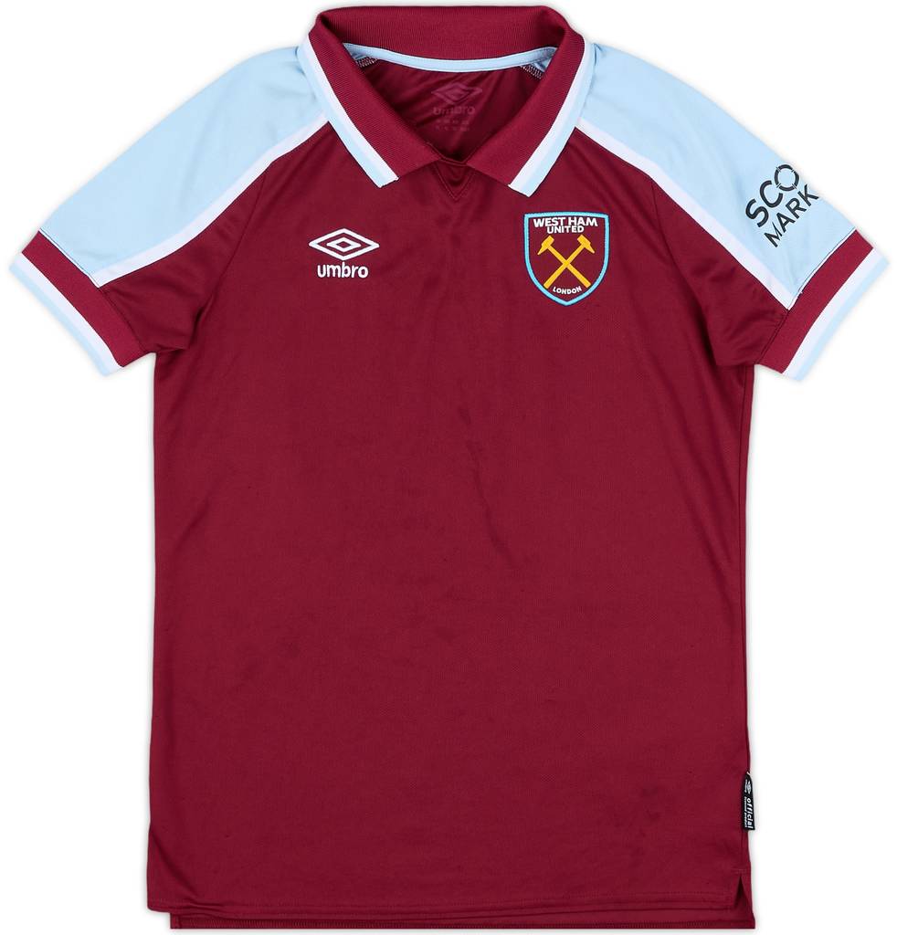 2021-22 West Ham Home Shirt - 6/10 - (L.Boys)